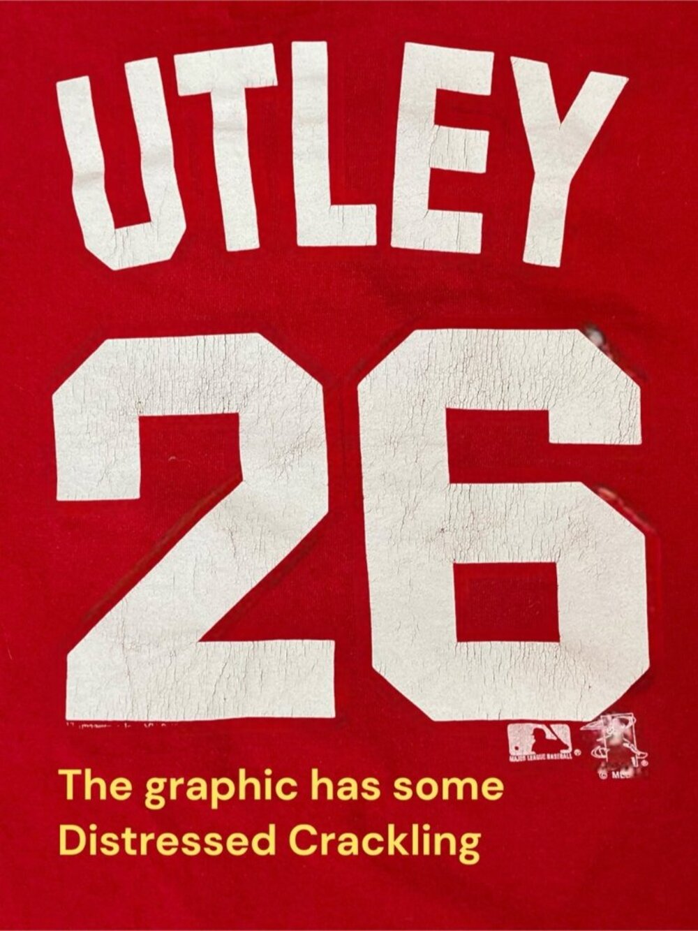 Phillies MLB Tee Shirt Jersey Cotton 2007 Chase Utley #26 Red Unisex Men Medium - Picture 5 of 16